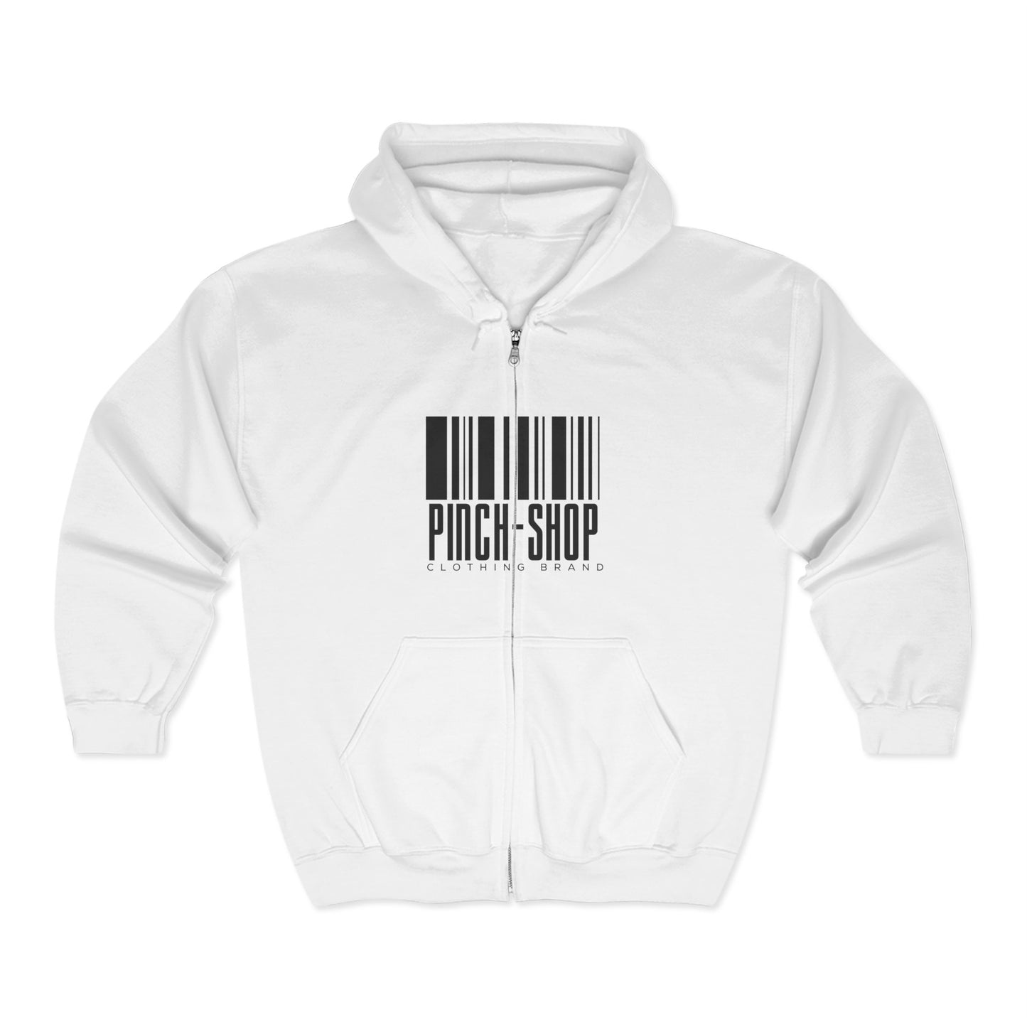 Zip Hoodie — Pinch-Shop Barcode Original Design | Unisex Heavy Blend™ Full Zip Hooded Sweatshirt